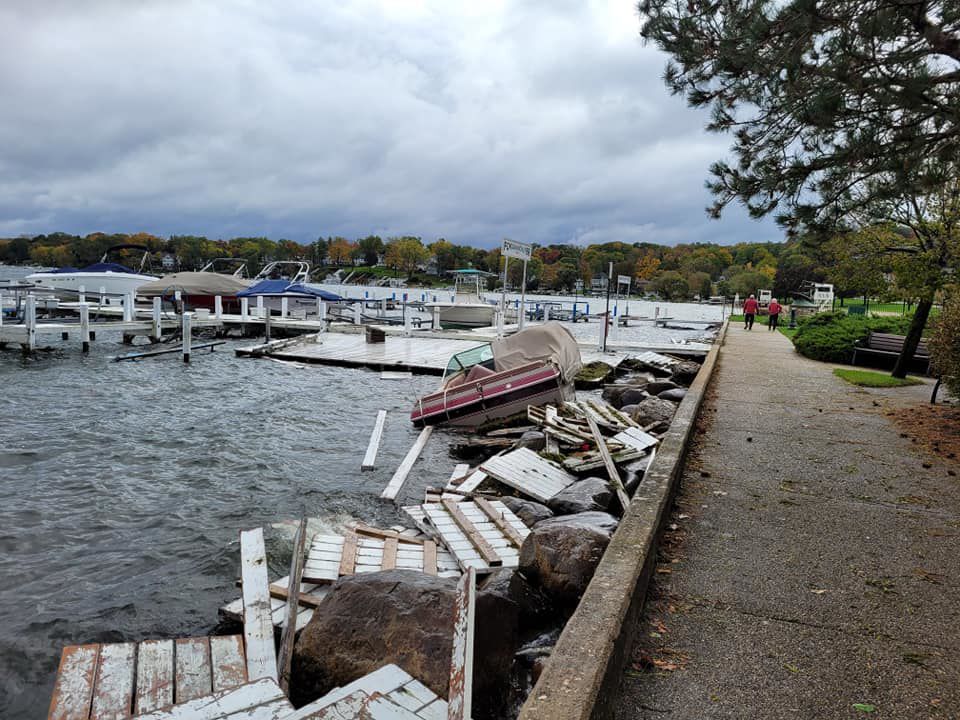 Pier damage